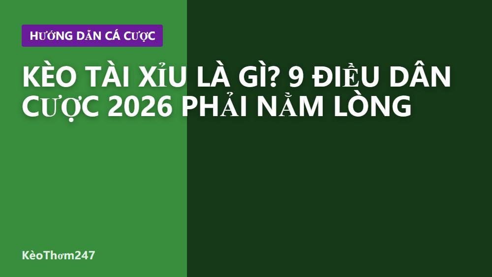 Kèo tài xỉu là gì? 9 điều dân cược 2026 phải nằm lòng